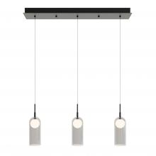  KRNP04L30D1BKLNR3 - Kiran 3 Light Linear Pendant MB 120V,BK