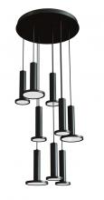  LNAP99L30D1BKRND9 - Luna 9 Light LED Round Pendant,120V,3000K,Black