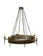  112812 - 47" Wide Warwick 6 Light Chandelier