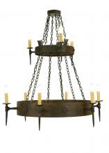  112813 - 47" Wide Warwick 12 Light Two Tier Chandelier