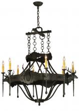  119967 - 40"W Stag 8 LT Chandelier