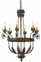  120411 - 26"W Antonia 6 LT Chandelier