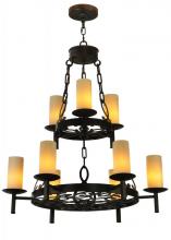  126503 - 33" Wide Newcastle 9 Light Two Tier Chandelier.