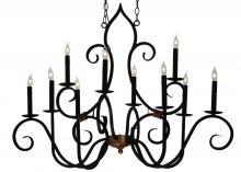  132000 - 43"L Clifton 10 LT Oblong Chandelier