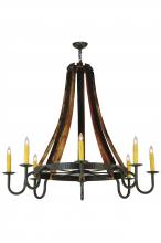  140876 - 48"W Barrel Stave Madera 8 LT Chandelier