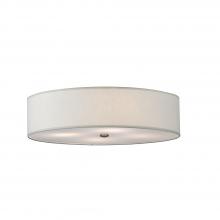  145895 - 24"W Cilindro Off White Textrene Flushmount