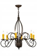  148751 - 28" Wide Squire 6 Light Chandelier