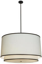  153491 - 48"W Cilindro White 2 Tier Textrene Pendant