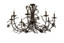  161106 - 42" Wide Pinecone 8 Light Chandelier