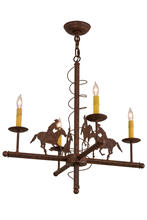  163306 - 26" Wide Cowboy 4 Light Chandelier