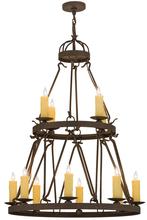  163692 - 36"W Lakeshore 12 LT Two Tier Chandelier