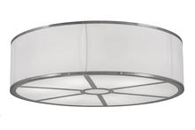  169152 - 36"W Cilindro White Textrene Flushmount