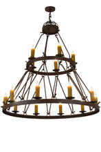  169258 - 54"W Lakeshore 15 LT Two Tier Chandelier