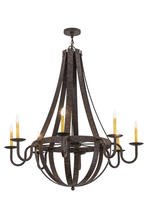  169875 - 48"W Barrel Stave Metallo 8 LT Chandelier