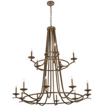  170379 - 60" Wide Octavia 15 Light Two Tier Chandelier