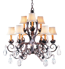  191859 - 26"W New Country French 9 LT Chandelier