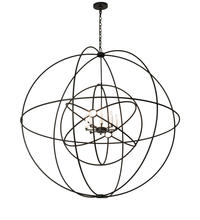  202102 - 60" Wide Atom Enerjisi 8 Light Chandelier