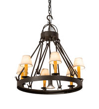  204943 - 28" Wide Lakeshore 6 Light W/Downlight Chandelier