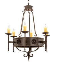  215034 - 30" Wide Lorenzo 6 Light Chandelier