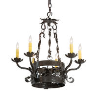  221249 - 24" Wide Dragone 6 Light Chandelier