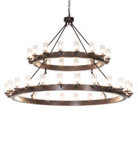 2nd Avenue Designs White 232940 - 72" Wide Noziroh Ring 40 Light Two Tier Chandelier