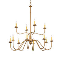  244516 - 42" Wide Ean 12 Light Two Tier Chandelier