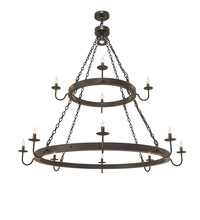  244690 - 60" Wide Suffolk Two Tier Chandelier