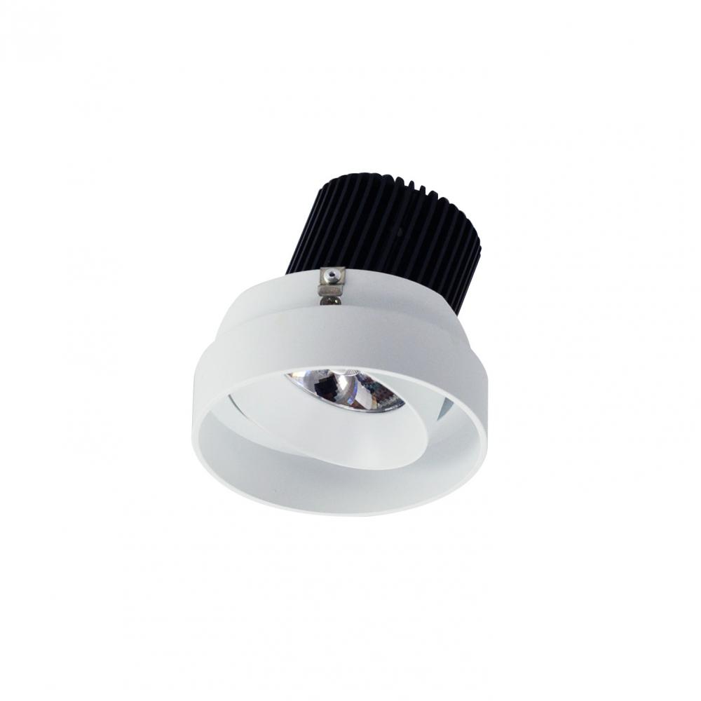 4" Iolite LED Round Trimless Adjustable, 10-Degree Optic, 800lm / 12W, 4000K, Matte Powder White