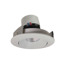  NPR-4RC40XWW - 4" Pearl LED Round Adjustable Cone Retrofit, 1000lm / 12W, 4000K, White Reflector / White Flange