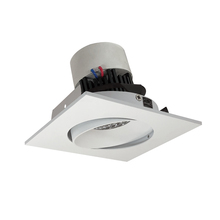  NPR-4SC35XMPW - 4" Pearl LED Square Adjustable Cone Retrofit, 1000lm / 12W, 3500K, Matte Powder White Reflector