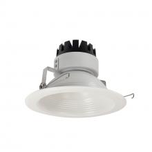  NRM3-62L130FWW - 6" Marquise III Round Baffle, 900lm, 3000K, Flood Optic, White Baffle/White Flange