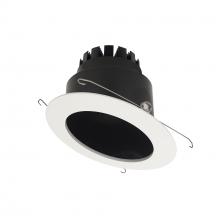  NRM3-6S1L240FB - 6" Marquise III Round Slope Reflector, 1200lm, 4000K, Flood Optic, Black Reflector/White Flange