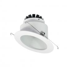  NRM3-6S1L240FW - 6" Marquise III Round Slope Reflector, 1200lm, 4000K, Flood Optic, White Reflector/White Flange