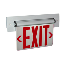  NX-813-LEDRMA - Recessed Adjustable LED Edge-Lit Exit Sign, AC Only, 6" Red Letters, Single Face / Mirrored