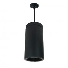  NYLS3-6P1L240NC12BBB - 6" Sapphire III Pendant Mount Black Cylinder, Black Reflector/Black Flange, 120-277; 0-10V