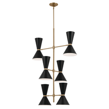  52568CPZBK - Foyer Chandelier 12Lt