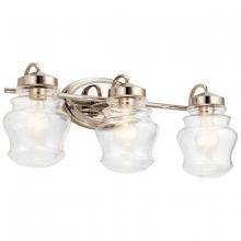 Kichler 55039PN - Janiel 24" 3 Light Vanity Light with Clear Glass in Polished Nickel