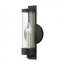  10141-04 - 1 Light Black with Brushed Nickel Candle ADA Single Sconce