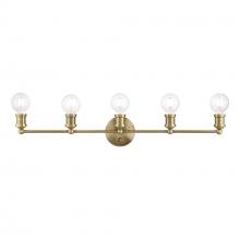  14425-01 - 5 Light Antique Brass ADA Large Vanity Sconce