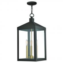  20587-07 - 3 Lt BZ Outdoor Pendant Lantern