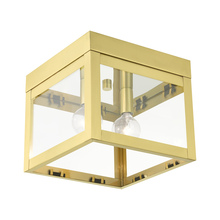  20588-12 - 2 Lt Satin Brass  Flush Mount