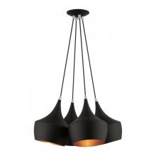  41084-04 - 4 Light Black Cluster Pendant