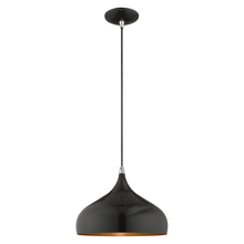  41172-68 - 1 Lt Shiny Black Mini Pendant