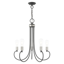  42925-76 - 5 Lt Scandinavian Gray Chandelier