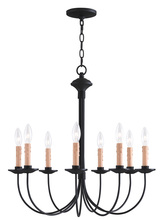  4458-04 - 8 Light Black Chandelier