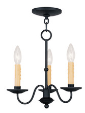  4463-04 - 3 Light Black Mini Chandelier