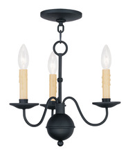  4493-04 - 3 Light Black Mini Chandelier