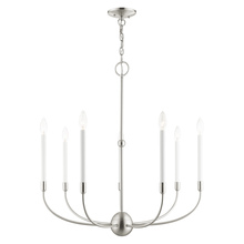  46067-91 - 7 Lt Brushed Nickel Chandelier