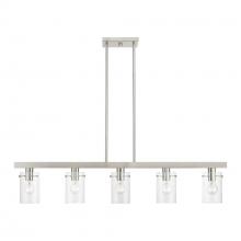  46155-91 - 5 Light Brushed Nickel Linear Chandelier