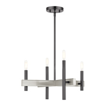  49344-46 - 4 Lt Black Chrome  Chandelier